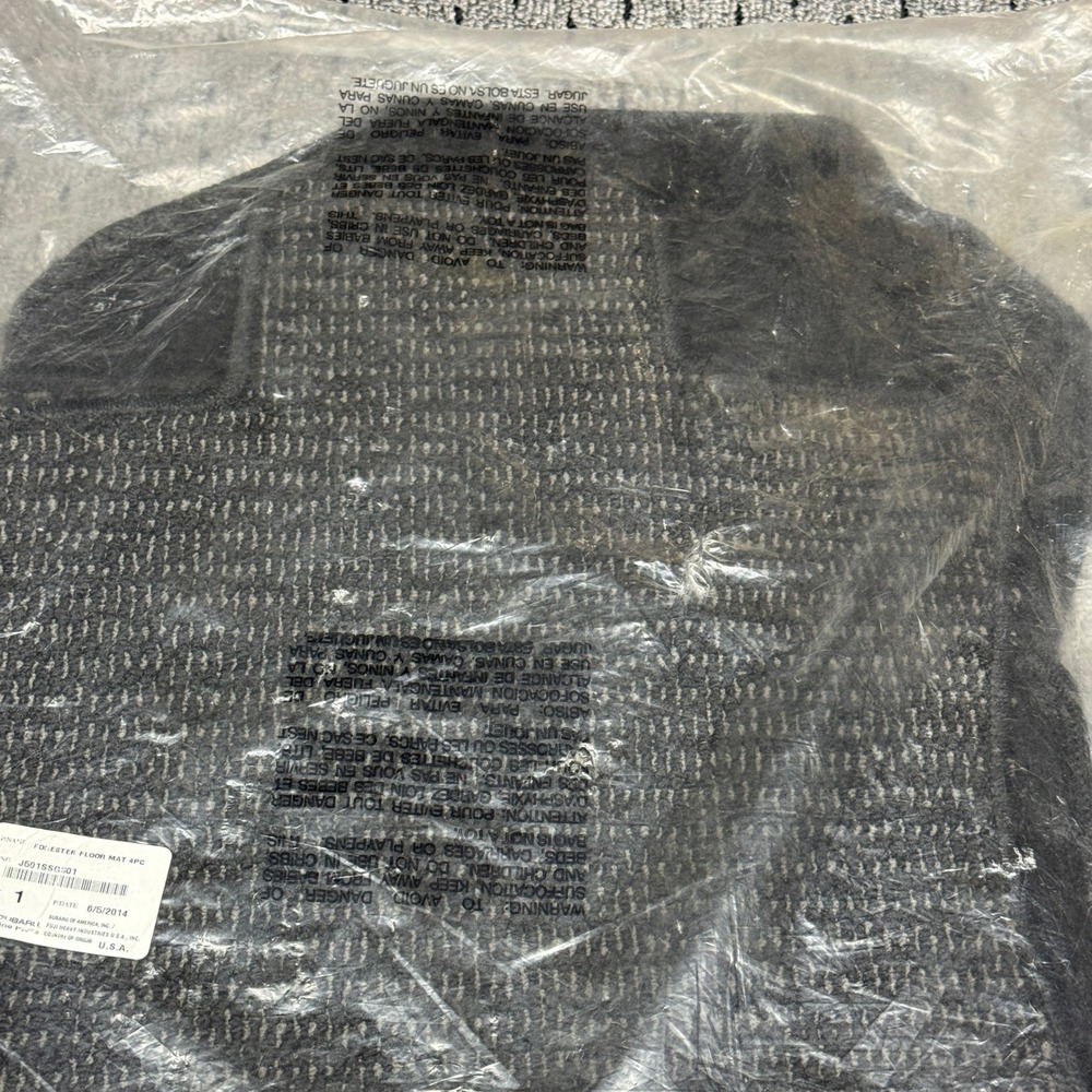 Subaru Forester Floor Mat 4PC Set J501SSG301 Charcoal Gray OEM 2014-2018 - Picture 6 of 10